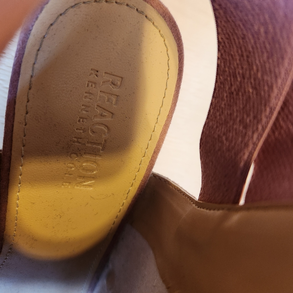 Kenneth Cole Reaction Women's Leather Fridah Fly Open Toe Mauve Bootie - Size 8M - Picture 7 of 13